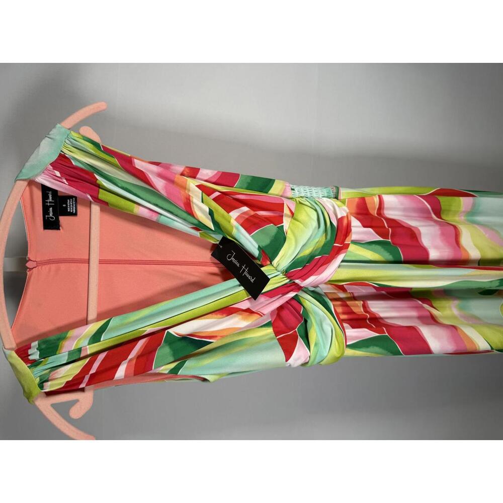 NWT Jessica Howard Women's Sleeveless V-Neck Knot-Front Maxi Dress Size 6 - Picture 5 of 8